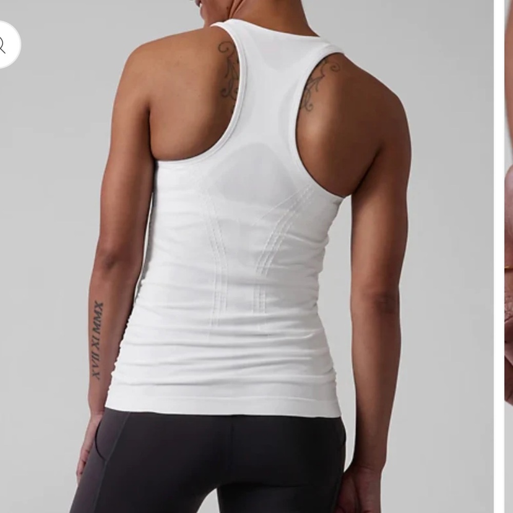 Athleta speedlight seamless tank White Sleeveless Women's Top NWT - Picture 2 of 5